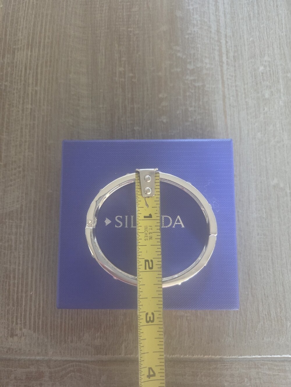 Silpada Silver Crystal Accent Bangle - Picture 6 of 6